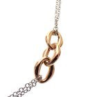 Image 3 of Two-tone gold anchor link necklace