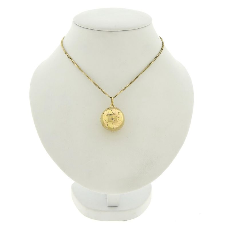 Image 7 of Two-tone gold globe pendant