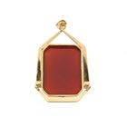 Image 6 of Vintage gold pendant with carnelian.