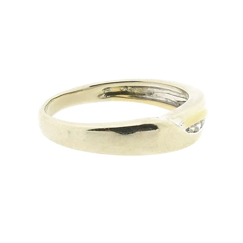 Image 5 of Two-tone gold ring with diamond | 0.015 ct.