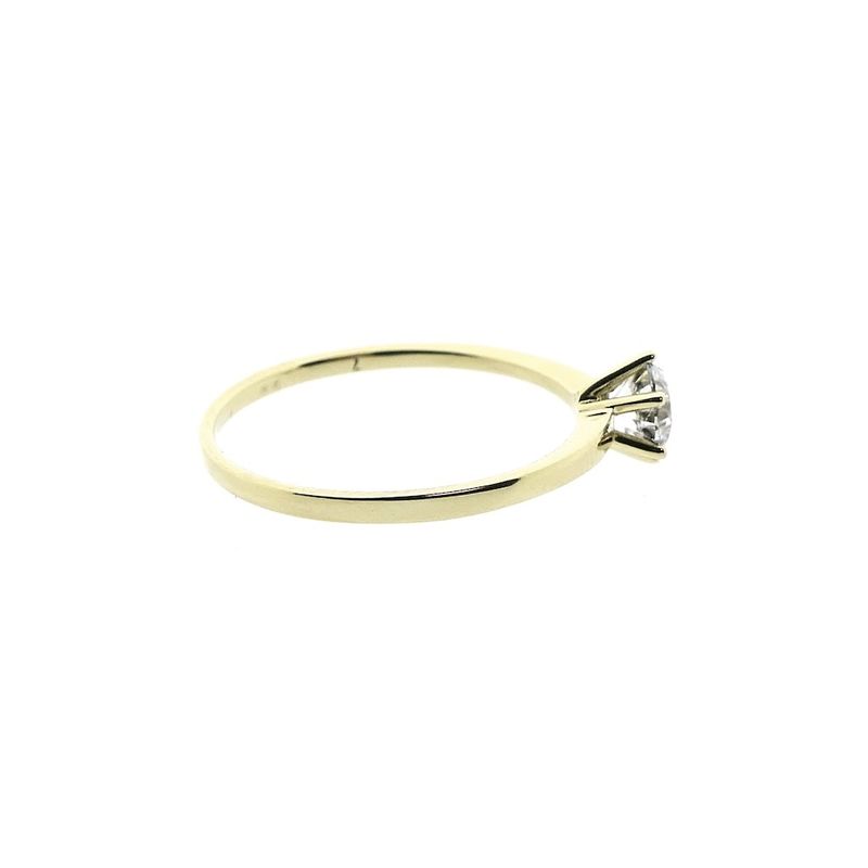 Image 5 of Gold solitaire ring with zirconia