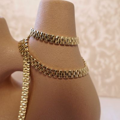 Image 2 of Gold panther link necklace