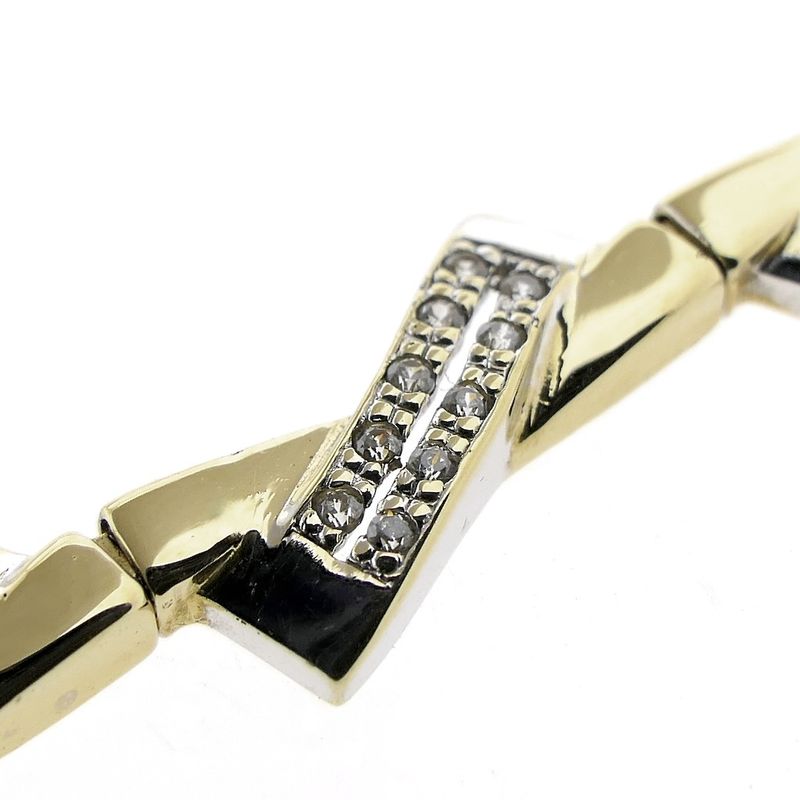 Image 3 of Two-tone gold necklace with zirconia