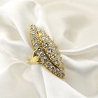 Image 9 of 20 carat gold marquise ring with diamonds approx. 1.50 ct.