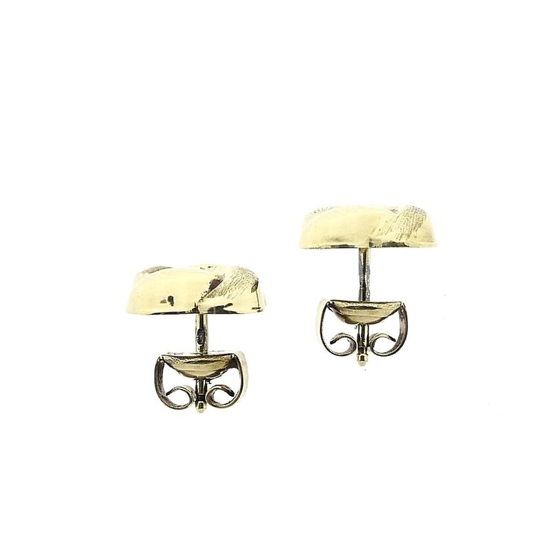 Image 6 of Gold stud earrings with knotted design