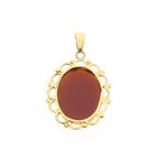 Image 4 of Gold pendant with carnelian | Vintage