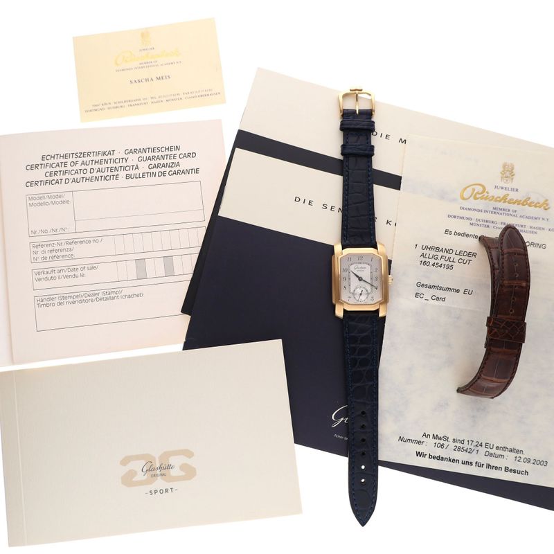 Image 7 of Glashütte Original Senator 1845 Karree 18ct. 42-05-01-02-04; 18ct. Gold Men's Watch