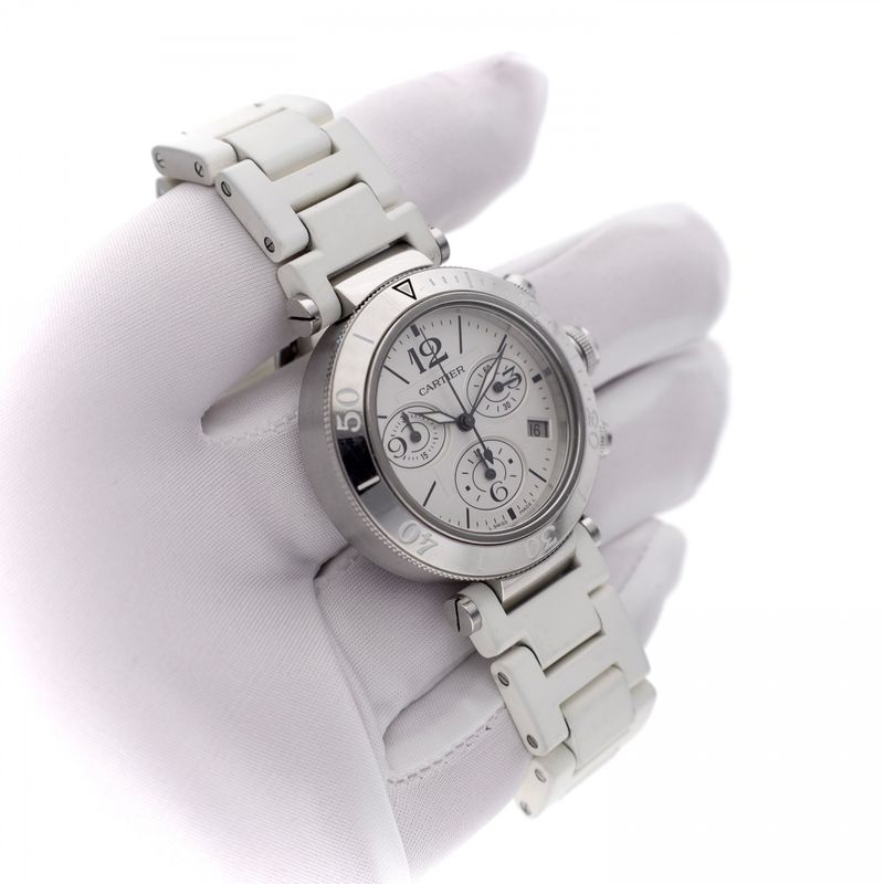 Image 13 of Cartier Pasha Seatimer 3129 Chronograph Watch