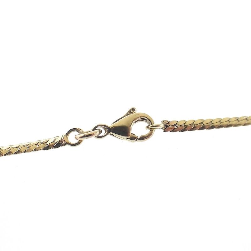 Image 8 of Two-tone gourmet link necklace with 0.035 ct. diamond | 42 cm