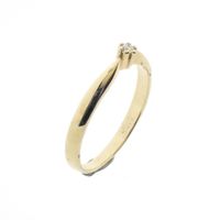 Gold solitaire ring with diamond 0.03 ct.