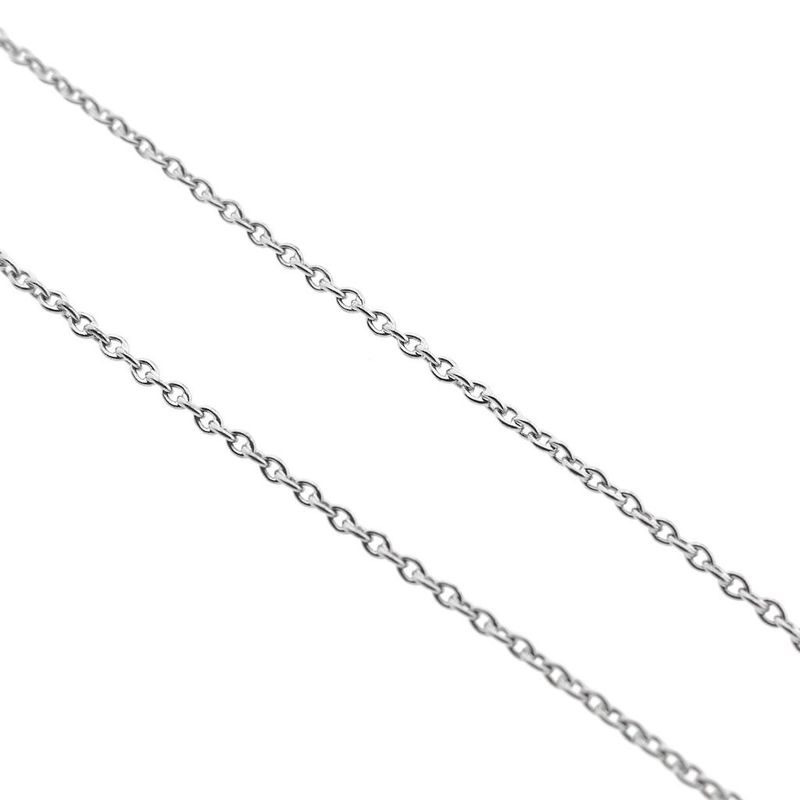 Image 5 of White gold necklace with fixed pendant and diamonds; Approx. 0.50 ct.