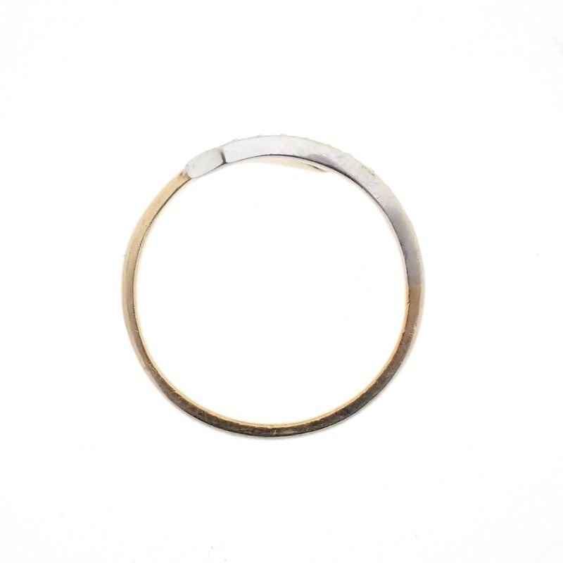 Image 7 of Two-tone gold ring with diamonds | 0.10 ct.