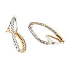 Image 3 of Bicolor gold earrings with zirconia