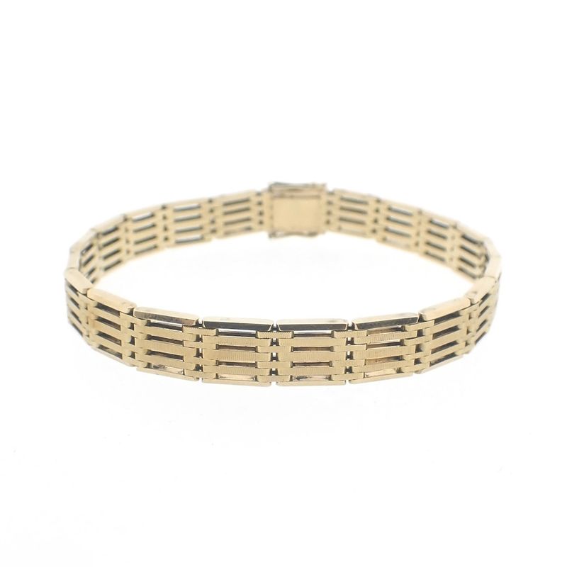 Image 1 of Gold men's fantasy link bracelet.