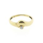 Image 3 of Gold solitaire ring with diamond; 0.04 ct.