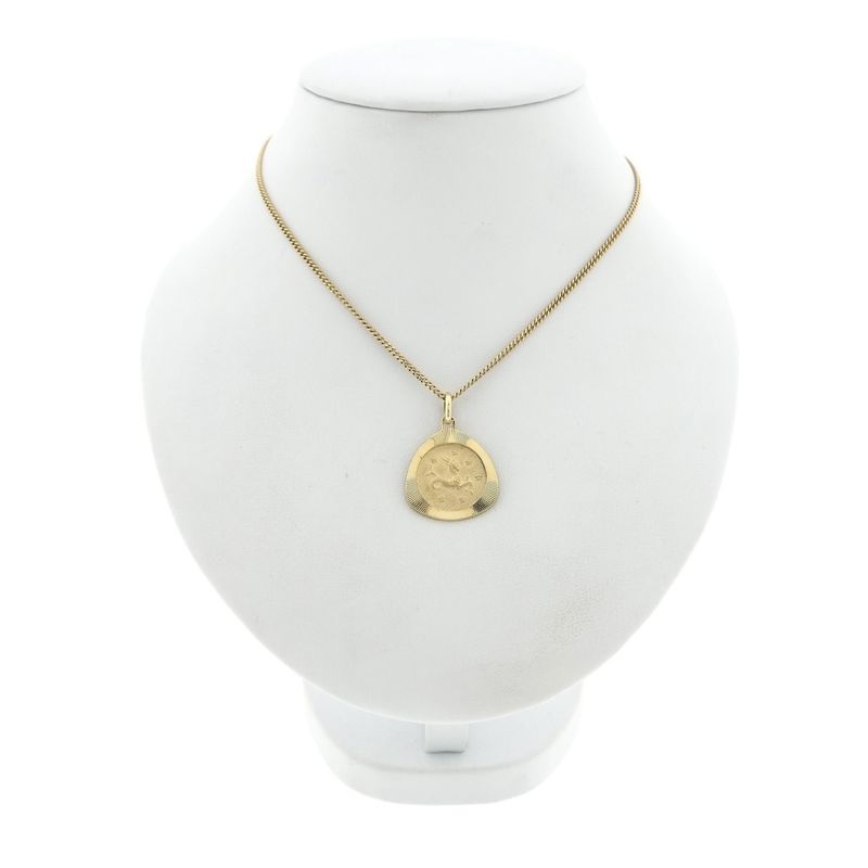 Image 5 of Gold zodiac sign pendant; Capricorn