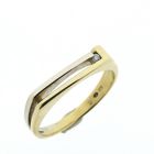 Image 1 of Two-tone gold ring | Diamond 0.02 ct.