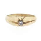 Image 3 of Golden fantasy ring with diamond | 0.10 ct.