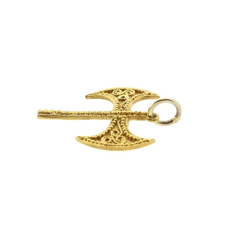 Image 8 of Golden pendant of a labrys