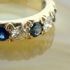 Image 6 of 18-karat gold ring with diamond and sapphire | approx. 0.51 ct.