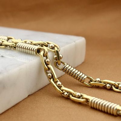 Image 2 of Two-tone gold Monte Carlo link bracelet