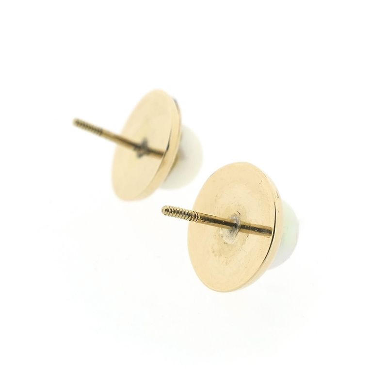 Image 9 of Gold stud earrings with pearl