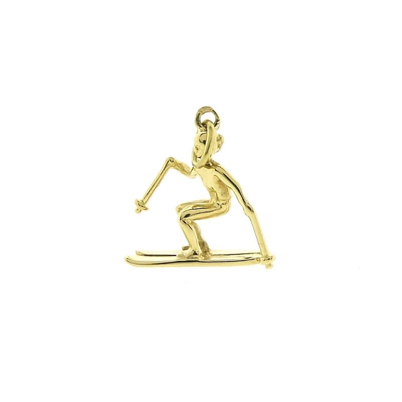 Image 6 of Gold pendant of a skier