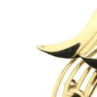 Image 7 of Gold abstract brooch with glass crystal