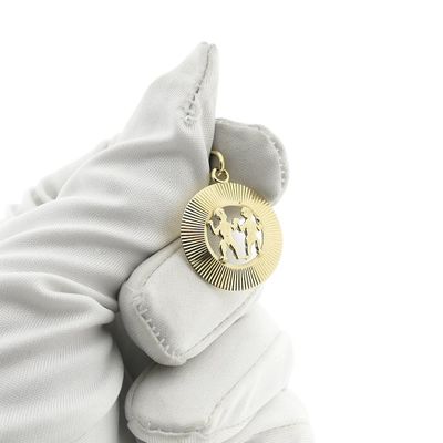 Gold zodiac sign pendant; Gemini Image 2 of Gold zodiac sign pendant; Gemini