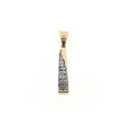 Image 2 of Two-tone gold pendant with zirconia; Assos