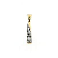 Two-tone gold pendant with zirconia; Assos