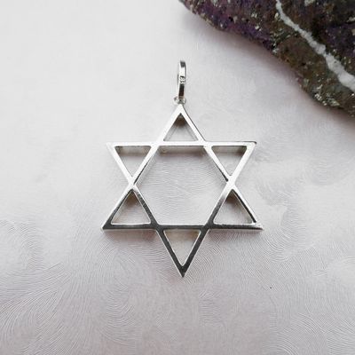 Image 2 of Silver Star of David Pendant | Large
