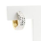 Image 4 of Bicolor Gold Hoop Earrings; Ø 12.9