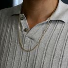 Image 8 of Gold Anchor Chain Necklace; 14 Karat; 65 cm