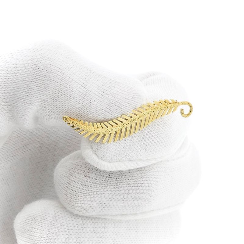 Image 9 of Vintage gold feather brooch