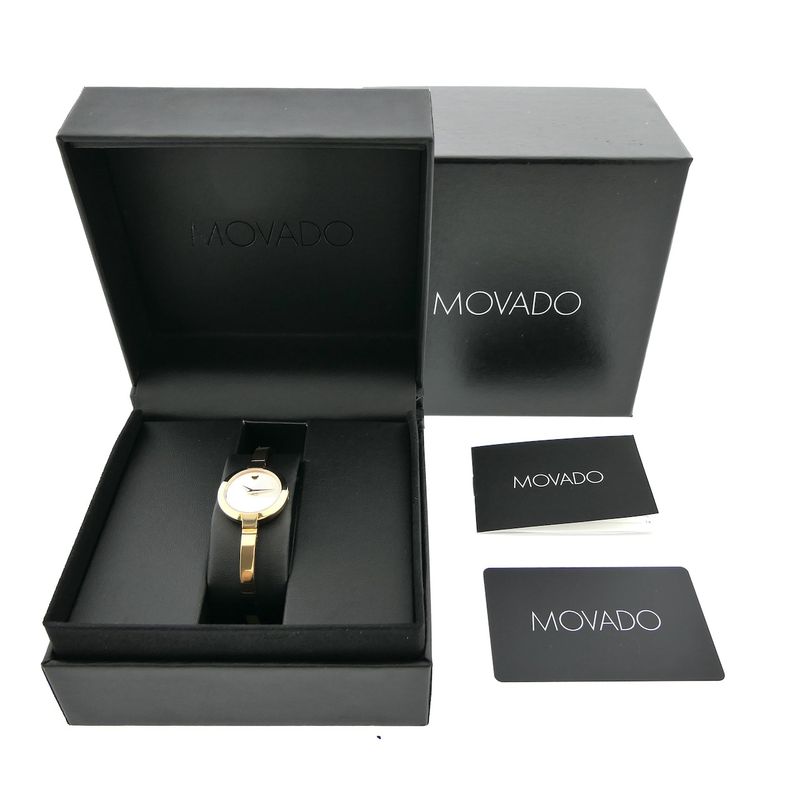 Image 10 of Movado Bela; 607082; Gold-colored women's watch with 'Mother of Pearl' (MOP) dial