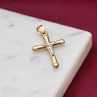Image 2 of Bicolor Gold Cross Pendant