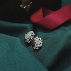 Image 2 of Gold fantasy stud earrings with diamonds | 0.14 ct.