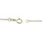 Image 8 of Gold gourmet link necklace with a fixed pendant and diamond; 0.005 ct. | 41.5 cm