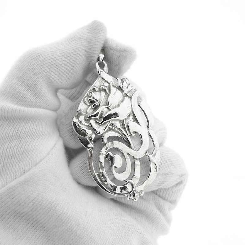 Image 7 of Antique silver pendant | Art Nouveau