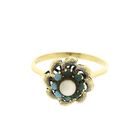 Image 7 of Vintage gold ring with turquoise and pearl
