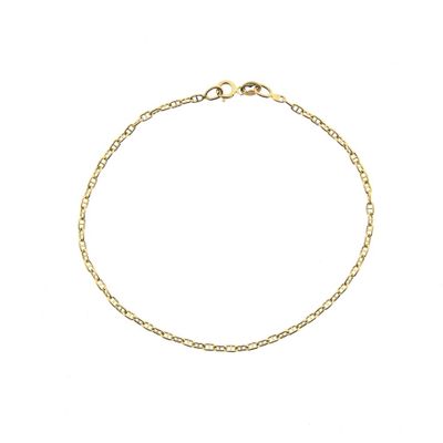 Gold thin anchor link bracelet | 18.5 cm Image 1 of Gold thin anchor link bracelet | 18.5 cm