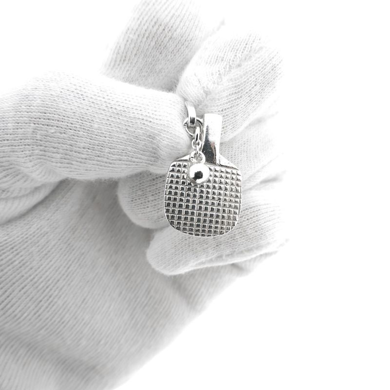 Image 6 of Silver pendant; Badminton racket with ball