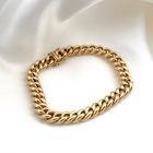 Image 5 of Solid gold gourmet link bracelet | 20 cm