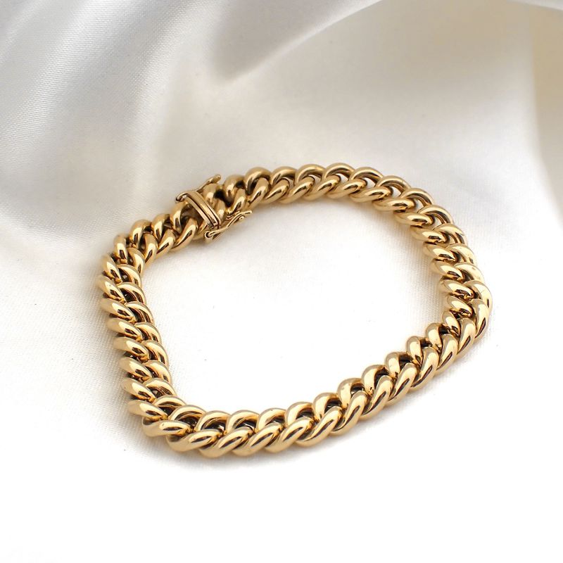 Image 5 of Solid gold gourmet link bracelet | 20 cm