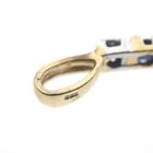 Image 4 of Gold minimalist pendant with diamond and sapphire