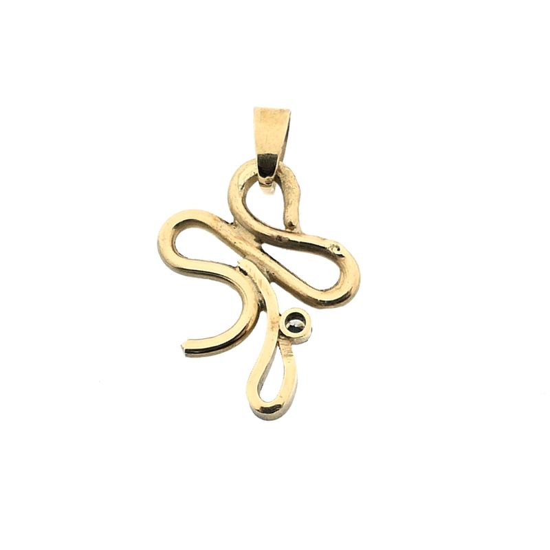 Image 3 of Gold pendant with diamond; 0.02 ct.