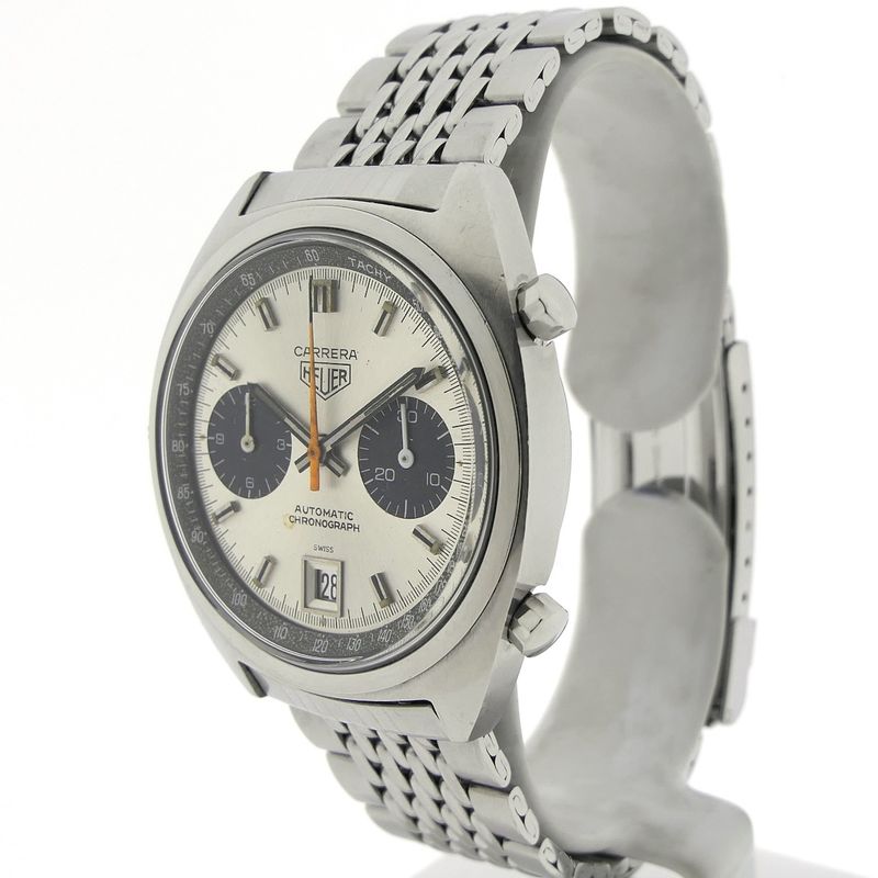 Image 2 of Heuer Carrera 1153; Vintage chronograaf heren horloge