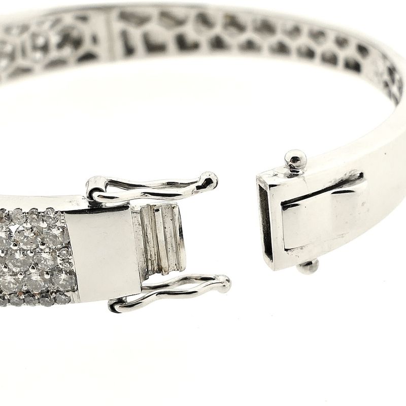 Image 5 of White gold bracelet with diamonds; Size S/M