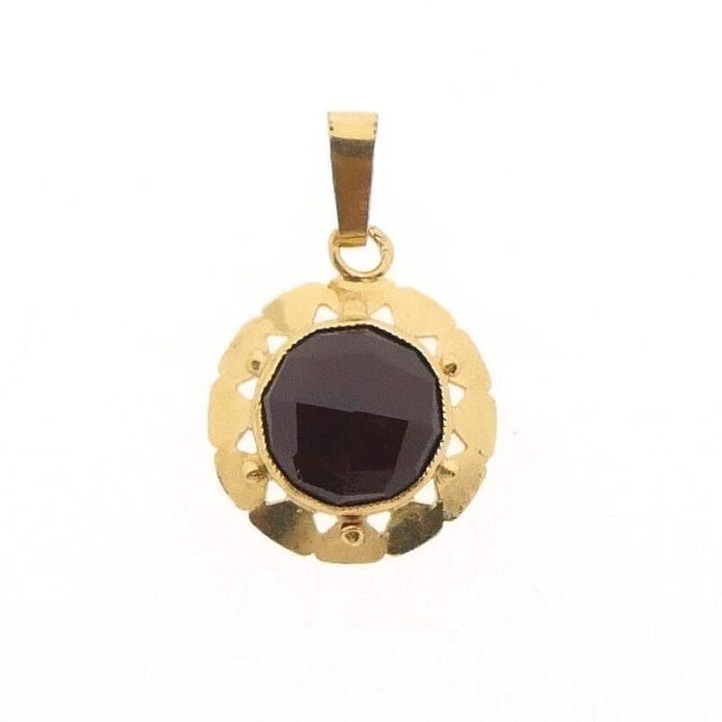 Image 1 of Vintage gold pendant with carnelian